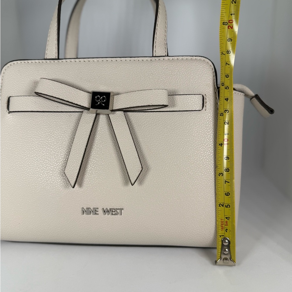Nine West Ivory Satchel with Bow Accent - Picture 10 of 15